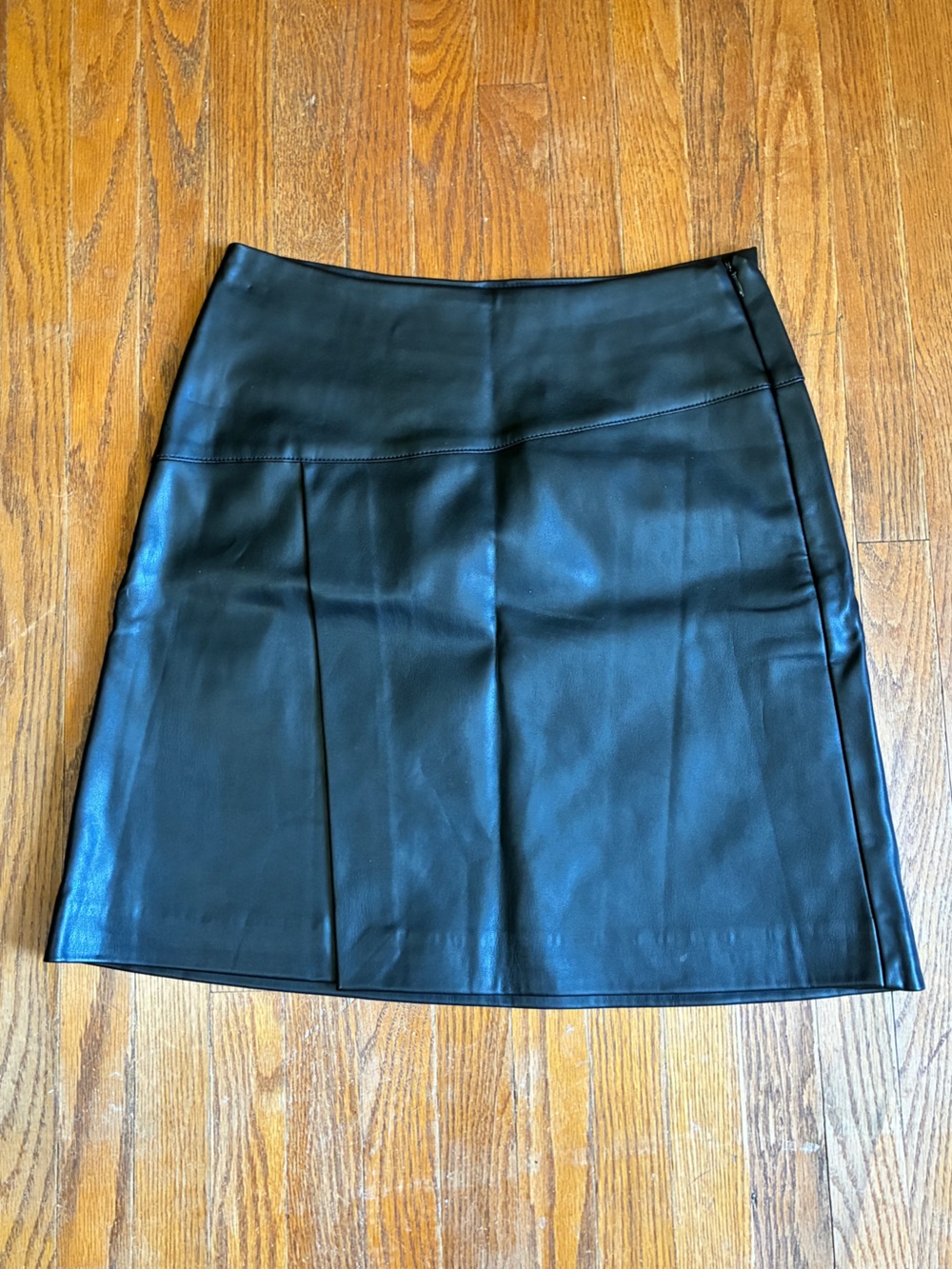 RW&CO. Black Faux Leather Pencil Skirt